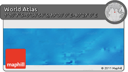Physical Panoramic Map of the Area around 0° 52' 31" S, 79° 58' 29" E