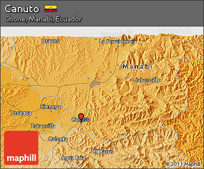 Political 3D Map of Canuto