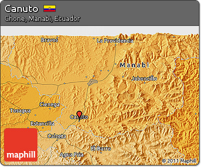 Political 3D Map of Canuto