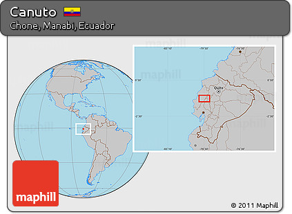 Gray Location Map of Canuto