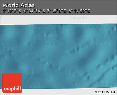 Satellite 3D Map of the Area around 0° 52' 31" S, 7° 43' 29" E