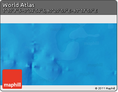 Political 3D Map of the Area around 0° 52' 31" S, 80° 49' 29" E