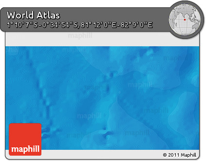 Political 3D Map of the Area around 0° 52' 31" S, 81° 40' 30" E