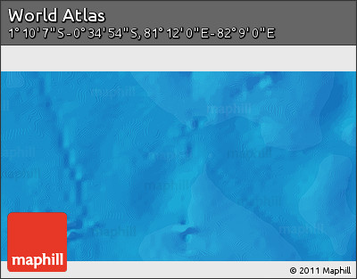Political 3D Map of the Area around 0° 52' 31" S, 81° 40' 30" E