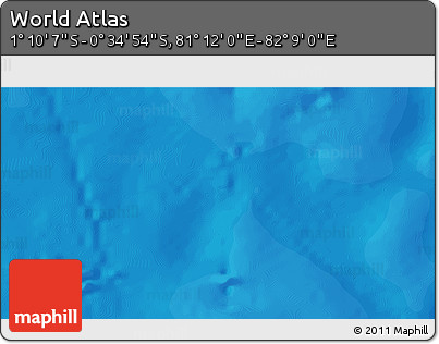 Political 3D Map of the Area around 0° 52' 31" S, 81° 40' 30" E