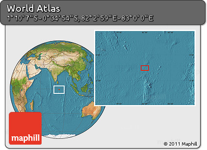Satellite Location Map of the Area around 0° 52' 31" S, 82° 31' 30" E