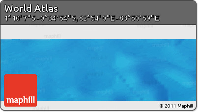 Physical Panoramic Map of the Area around 0° 52' 31" S, 83° 22' 30" E