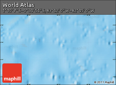 Physical Map of the Area around 0° 52' 31" S, 83° 13' 29" W
