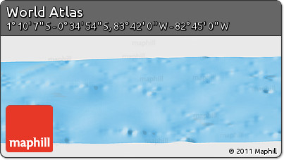 Shaded Relief Panoramic Map of the Area around 0° 52' 31" S, 83° 13' 29" W