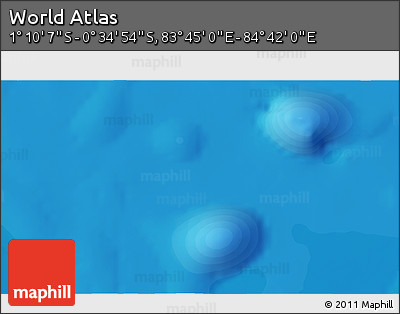 Political 3D Map of the Area around 0° 52' 31" S, 84° 13' 29" E