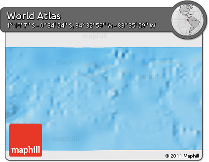 Physical 3D Map of the Area around 0° 52' 31" S, 84° 4' 29" W