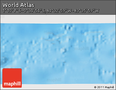 Physical 3D Map of the Area around 0° 52' 31" S, 84° 4' 29" W