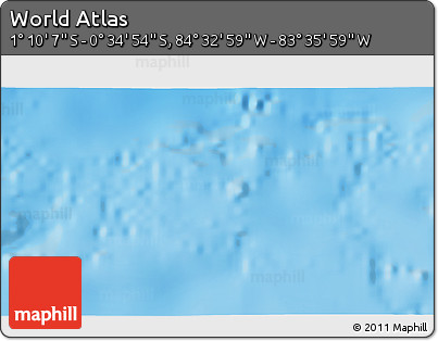 Physical 3D Map of the Area around 0° 52' 31" S, 84° 4' 29" W