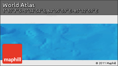 Shaded Relief Panoramic Map of the Area around 0° 52' 31" S, 85° 4' 29" E