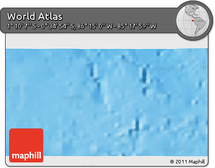 Shaded Relief 3D Map of the Area around 0° 52' 31" S, 85° 46' 30" W