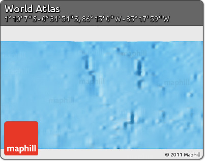 Shaded Relief 3D Map of the Area around 0° 52' 31" S, 85° 46' 30" W