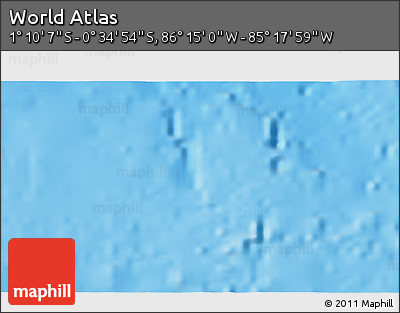 Shaded Relief 3D Map of the Area around 0° 52' 31" S, 85° 46' 30" W