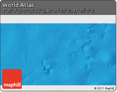 Political 3D Map of the Area around 0° 52' 31" S, 86° 46' 30" E