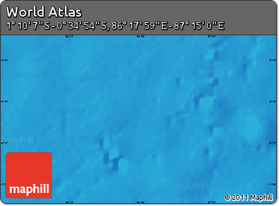 Physical Map of the Area around 0° 52' 31" S, 86° 46' 30" E