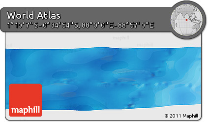 Political Panoramic Map of the Area around 0° 52' 31" S, 88° 28' 29" E