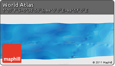 Political Panoramic Map of the Area around 0° 52' 31" S, 88° 28' 29" E