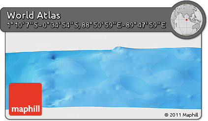 Political Panoramic Map of the Area around 0° 52' 31" S, 89° 19' 29" E