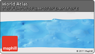 Political Panoramic Map of the Area around 0° 52' 31" S, 89° 19' 29" E