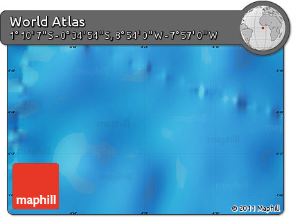 Physical Map of the Area around 0° 52' 31" S, 8° 25' 30" W