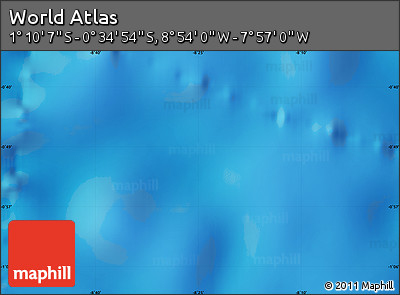 Physical Map of the Area around 0° 52' 31" S, 8° 25' 30" W