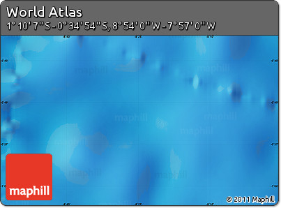 Physical Map of the Area around 0° 52' 31" S, 8° 25' 30" W