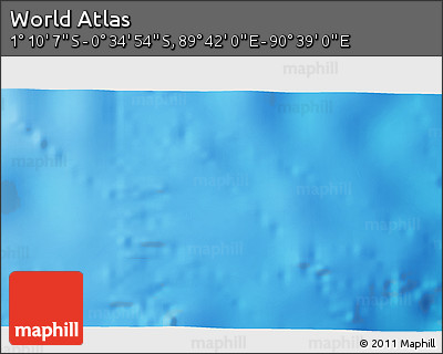 Shaded Relief 3D Map of the Area around 0° 52' 31" S, 90° 10' 30" E