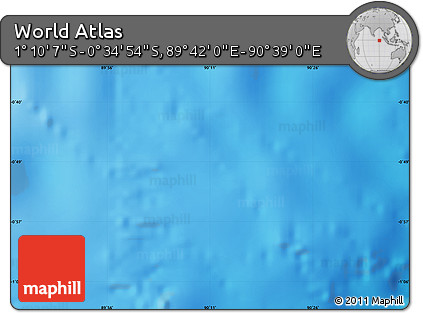 Physical Map of the Area around 0° 52' 31" S, 90° 10' 30" E