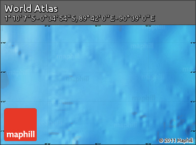 Physical Map of the Area around 0° 52' 31" S, 90° 10' 30" E