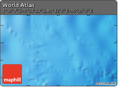 Physical Map of the Area around 0° 52' 31" S, 90° 10' 30" E