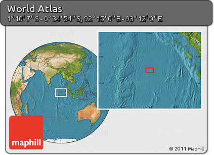 Satellite Location Map of the Area around 0° 52' 31" S, 92° 43' 29" E
