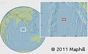 Savanna Style Location Map of the area around 0° 52' 31" S, 92° 43' 29" E, hill shading