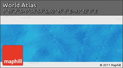 Shaded Relief Panoramic Map of the Area around 0° 52' 31" S, 92° 43' 29" E