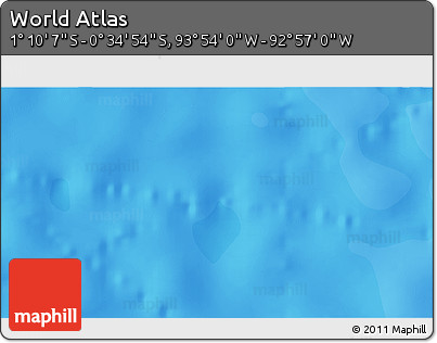 Political 3D Map of the Area around 0° 52' 31" S, 93° 25' 30" W