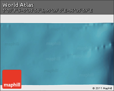 Satellite 3D Map of the Area around 0° 52' 31" S, 96° 7' 30" E
