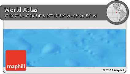 Physical Panoramic Map of the Area around 0° 52' 31" S, 96° 49' 29" W