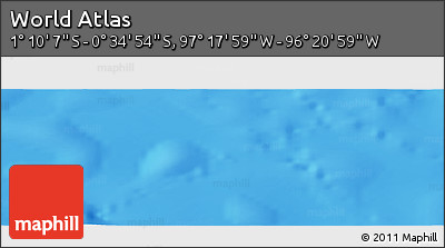 Physical Panoramic Map of the Area around 0° 52' 31" S, 96° 49' 29" W