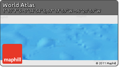 Physical Panoramic Map of the Area around 0° 52' 31" S, 96° 49' 29" W