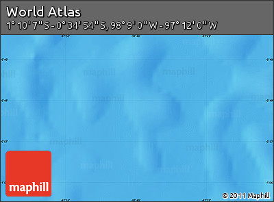 Physical Map of the Area around 0° 52' 31" S, 97° 40' 30" W