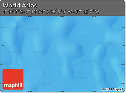 Physical Map of the Area around 0° 52' 31" S, 97° 40' 30" W