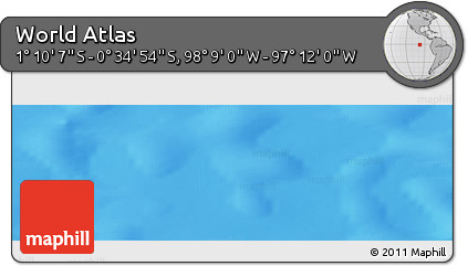 Physical Panoramic Map of the Area around 0° 52' 31" S, 97° 40' 30" W