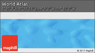 Physical Panoramic Map of the Area around 0° 52' 31" S, 97° 40' 30" W