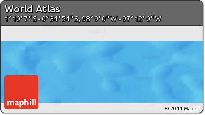 Physical Panoramic Map of the Area around 0° 52' 31" S, 97° 40' 30" W