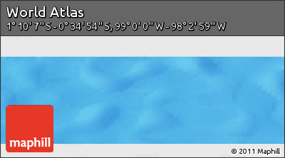 Physical Panoramic Map of the Area around 0° 52' 31" S, 98° 31' 30" W