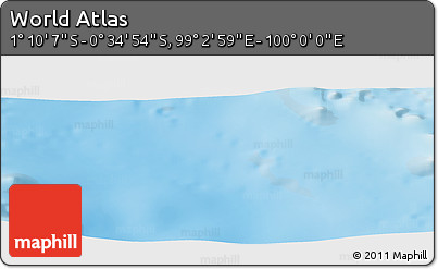 Physical Panoramic Map of the Area around 0° 52' 31" S, 99° 31' 30" E
