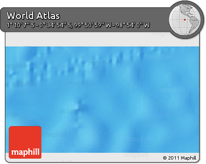 Shaded Relief 3D Map of the Area around 0° 52' 31" S, 99° 22' 30" W
